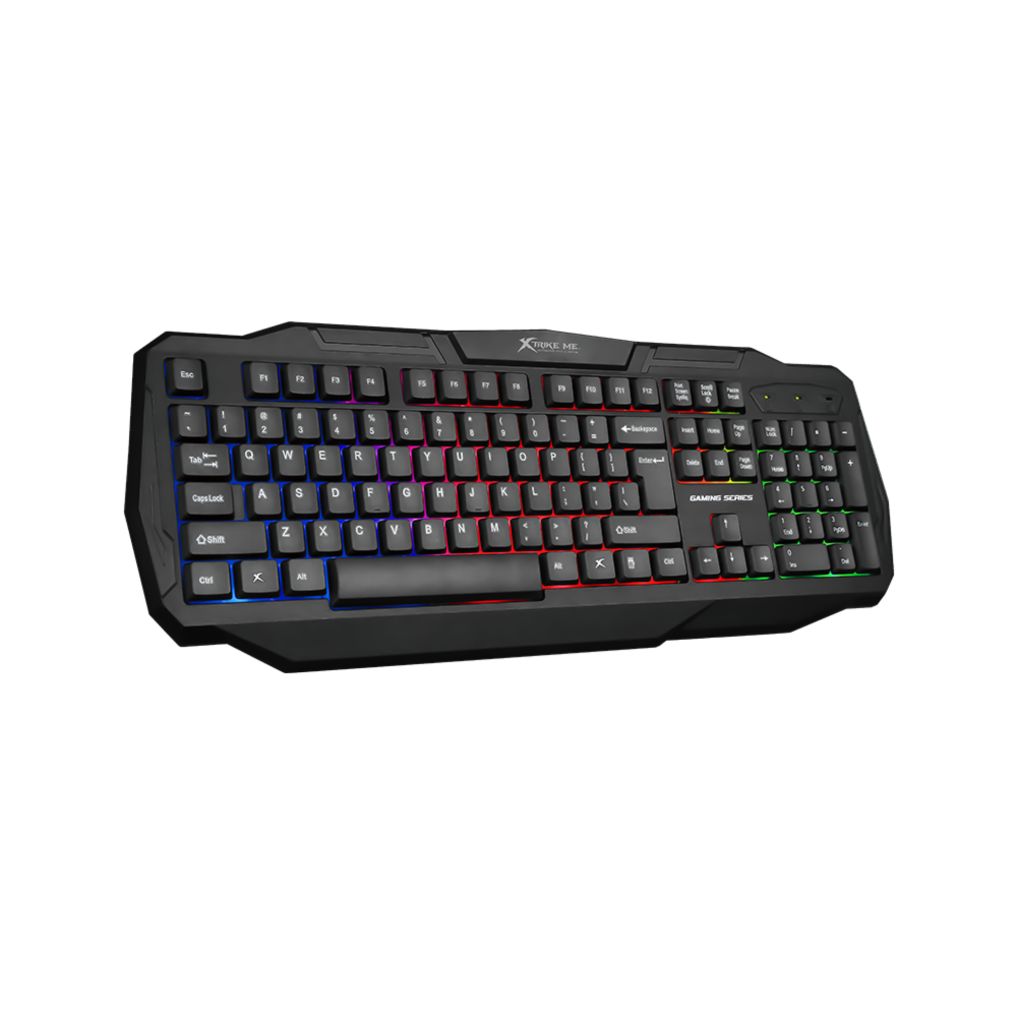 Клавіатура мультимедійна XTrikeME KB-302 з  RGB підсвіткою USB чорний