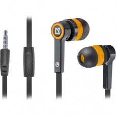 Навушники Defender Pulse-420 вакуумні з мікрофоном чорно-помаранчевий